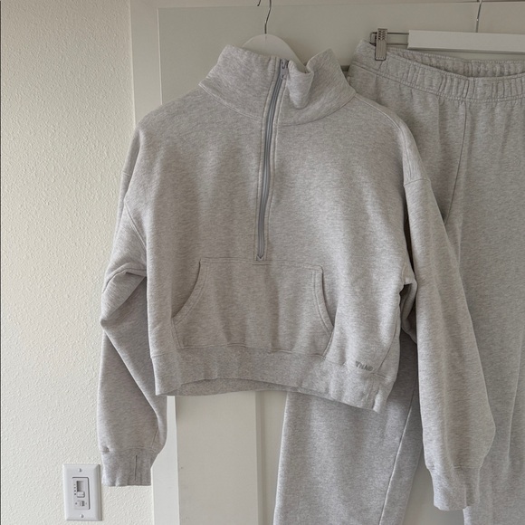 TNA Pants - TNA Sweatfleece Half-Zip Sweatshirt and Joggers Set